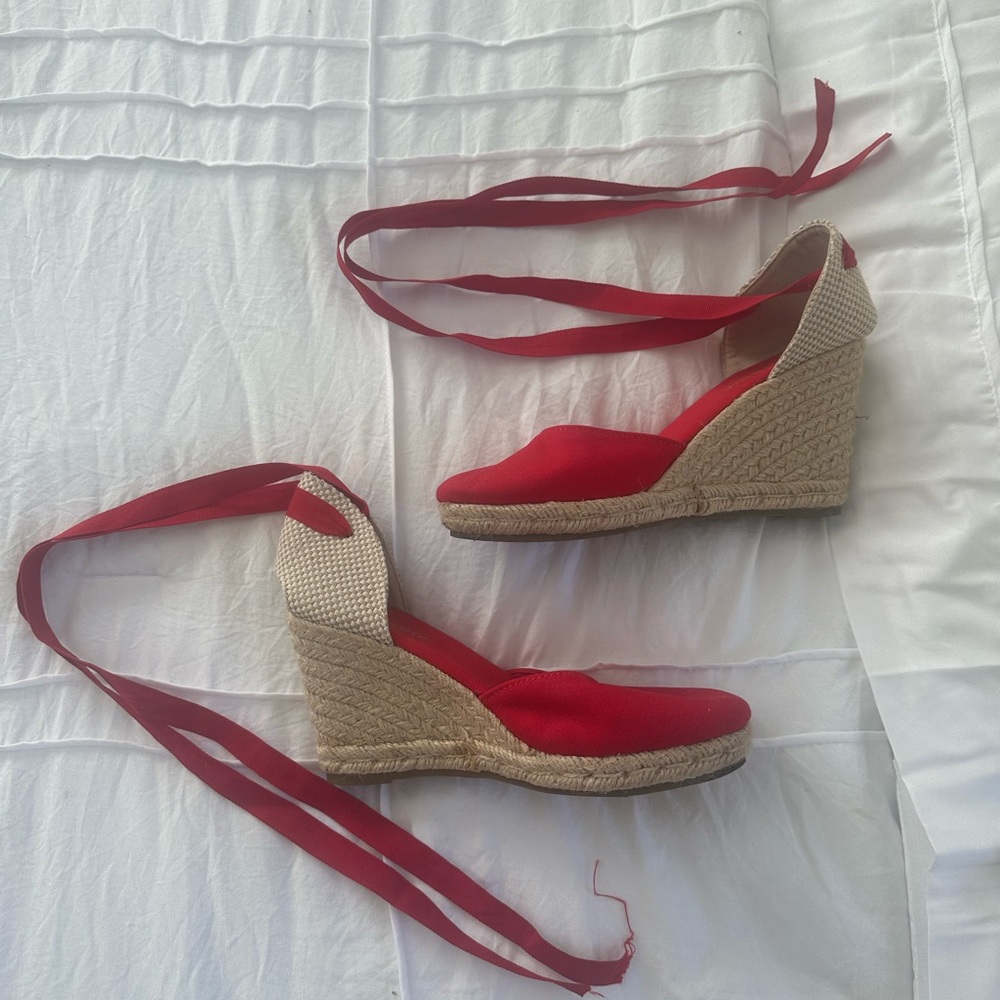 Bamboo lace up espadrille